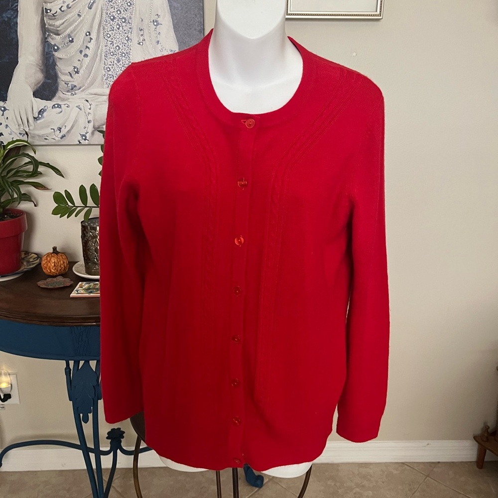 RQT R.Q.T. Red Button Down Cardigan Sweater Top - S